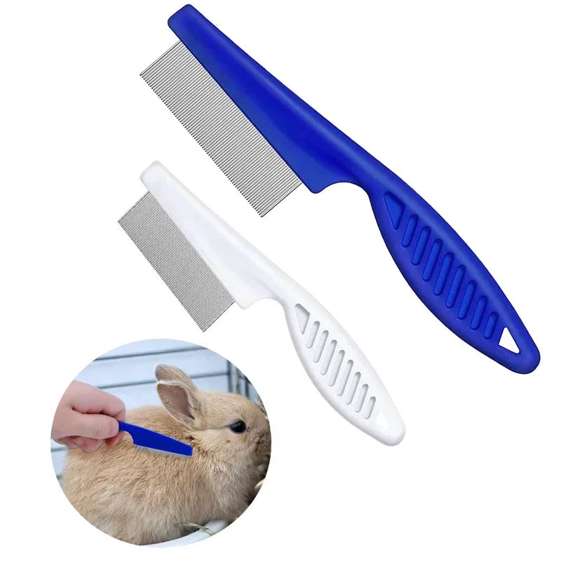 1Pc Dog Cat Grooming Brush Small Pet Hair Remover Flea Comb Shampoo Bath Brush for Hamster Guinea Pig Rabbit Accessories