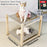 Cat Hammock Bed, Pine Wood Structure, 17.0 inches×17.0 inches 2 Layers Cat Hammocks, Elevated Cat Bed for Indoor Cats
