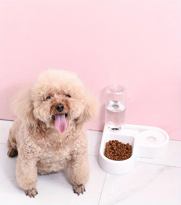 Double Dog and Cat Bowl-Pet and Food Bowl Set with, Pet Feeding Bowl Suitable for Cats and Small Dogs