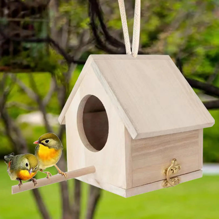 Bird House Wooden Bird Box for Wild Bird Viewing Small Birds Outside Outdoor