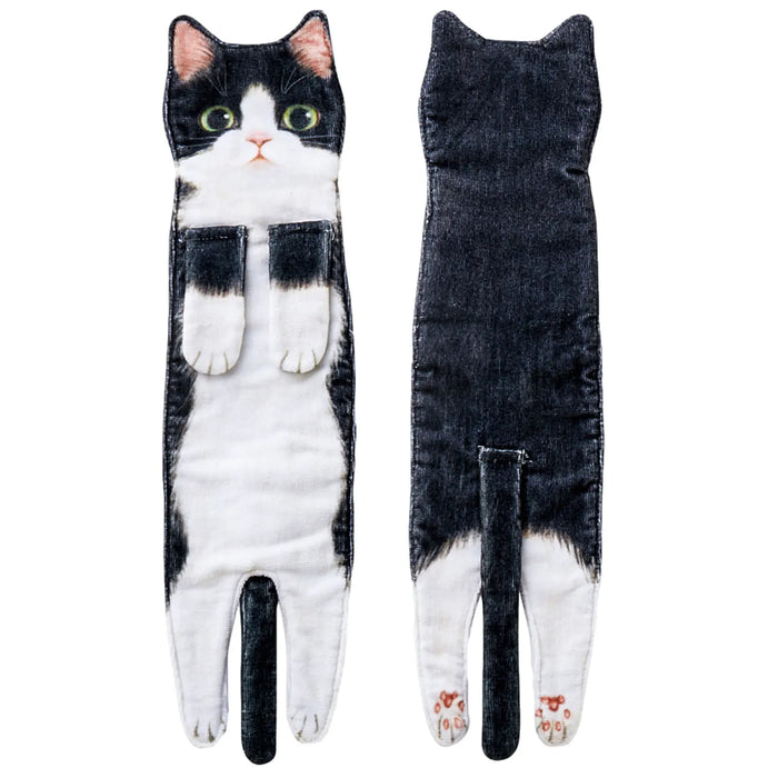 funny Cat Hand Towels Kitchen Bathroom Hand Towel Ball with Hanging Loops Quick Dry Soft Absorbent Microfiber creative Towels