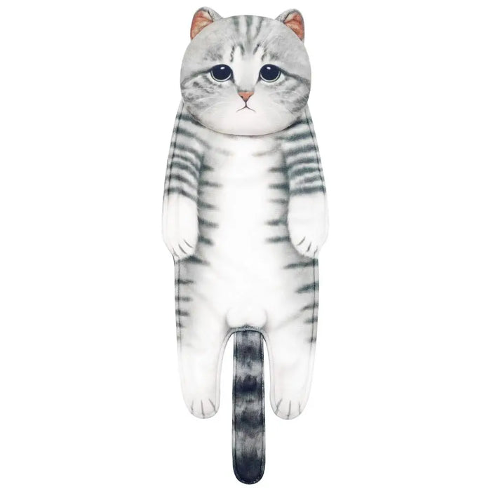 Cute Cat Hand Towel Cute Cat Decor Hanging Washcloths Funny Housewarming Face Towels For Bathroom Kitchen Cats Lovers