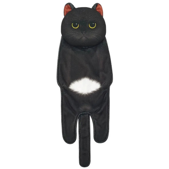 Cute Cat Hand Towel Cute Cat Decor Hanging Washcloths Funny Housewarming Face Towels For Bathroom Kitchen Cats Lovers