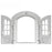 French Cat Door French Pet Free Entry and Exit Double Door ABS Cat Door Dog Door Hole with Door Curtain Cat Door