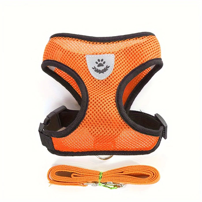 Cat Harness Adjustable, Escape-Proof Breathable Mesh with Reflective Vest  5-Foot Leash - Safe, Durable Outdoor Adventures