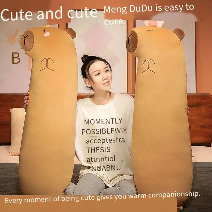 Pufferfish Capybara Long Strip Pillow Girls Sleep Clip Legs Side Sleep Pillow Boys Sleep Special Bed Head Cushion