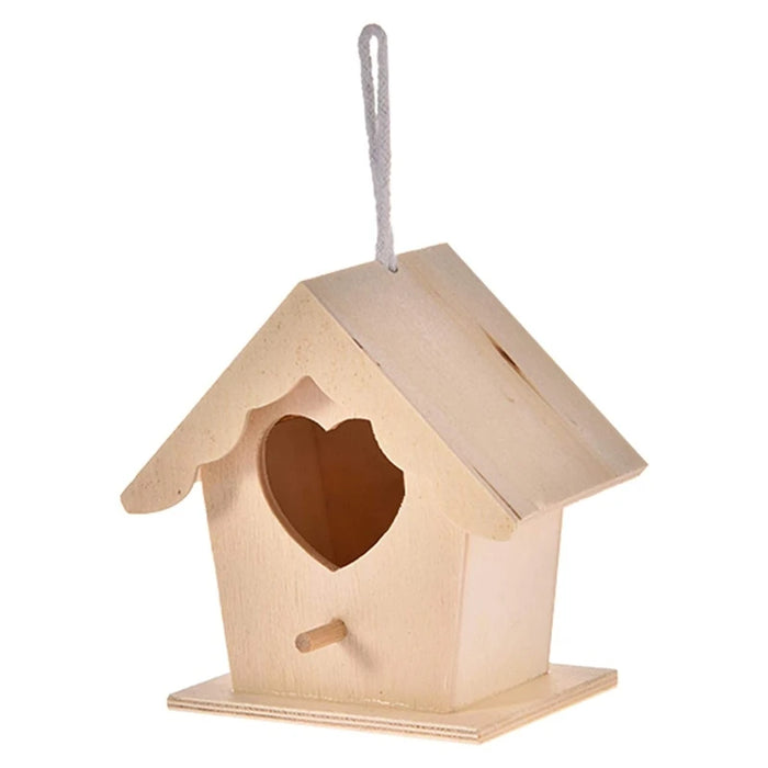 367A Wooden Bird Houses Bluebirds Home Small Bird House for Outside Garden Unfinished Bird Houses to Paint for Bird Watching