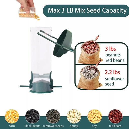 Squirrel-Proof Wild Bird Feeder Portable Bird Feeder For Garden Yard Outdoor Wrought Iron Hanging Hummingbird Feeder