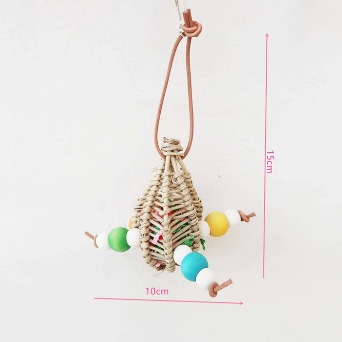 Bird Parrot Chew Toy Bird Chew Hang Toys Interactive Toys Turntable Stand Playing Cage Accessories Pet Supplies