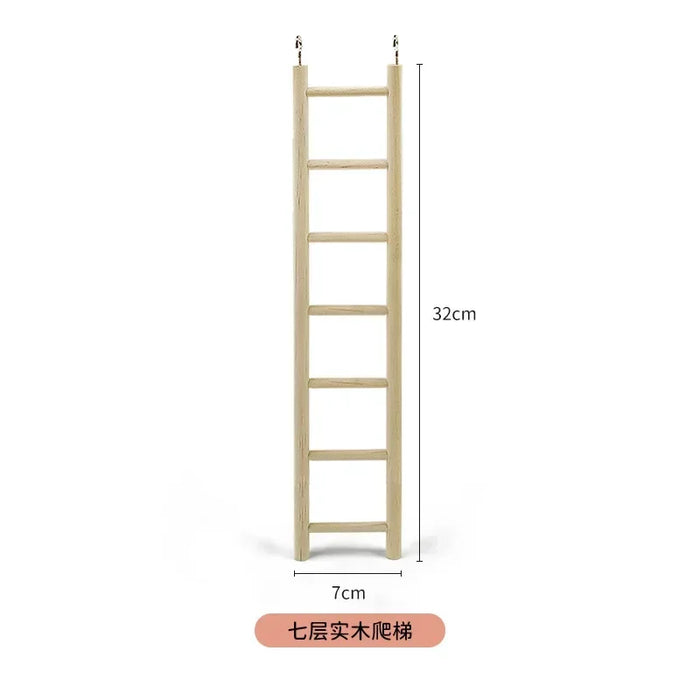 1PC Birds Toy Wooden Ladders Swing Scratcher Perch Climbing 3/4/5/6 Ladder Bird Cage Hamsters Parrot Toys Hanging Pet Supplies