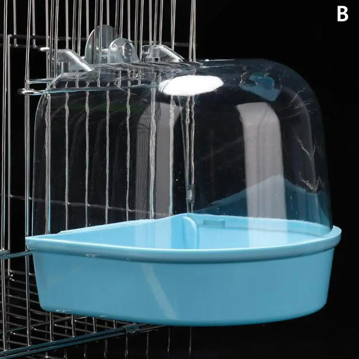 Hanging Bird Bath Cube Parrots Bathtub Bath Shower Box Cage Accessory for Little Bird Canary Budgerigar Cockatiel Lovebird