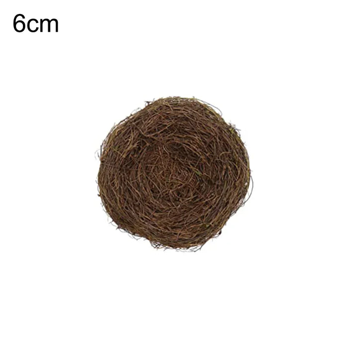 Bird Cage Round Rattan Bird Nest Easter Handmade DIY Craft Vine Simulation Bird Nest Egg Decor Props Home Garden Window Display