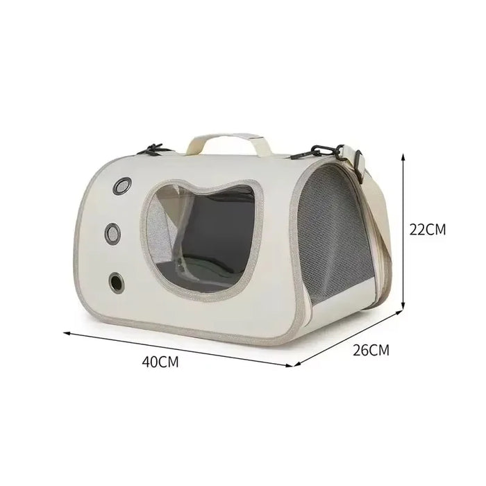 Expandable 3-in-1 Cat Carrier Bag Lightweight Foldable Handheld Tote with Privacy Cover for Small Cats Dogs Travel Accessories