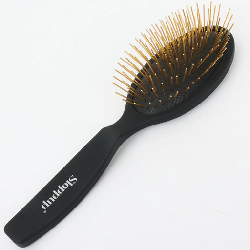 Pet Grooming Detangler Pin Dog Brush for Shedding & Removing Loose Fur, Lightweight ABS with Gold Plated Pins for Long Hair