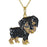 Exquisite Cute Yorkshire Pendant Necklace Women's Elegant Pet Puppy Jewelry Animal Accessories Birthday Gifts for Dog Lovers