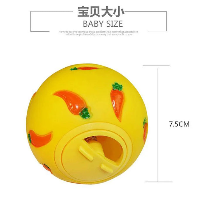 Rabbit Treat Ball Pet Slow Feeder Interactive Bunny Toy Snack Toy Ball Bite Resistant Feeding Toys Ferret Kitty Guinea Pig Cat