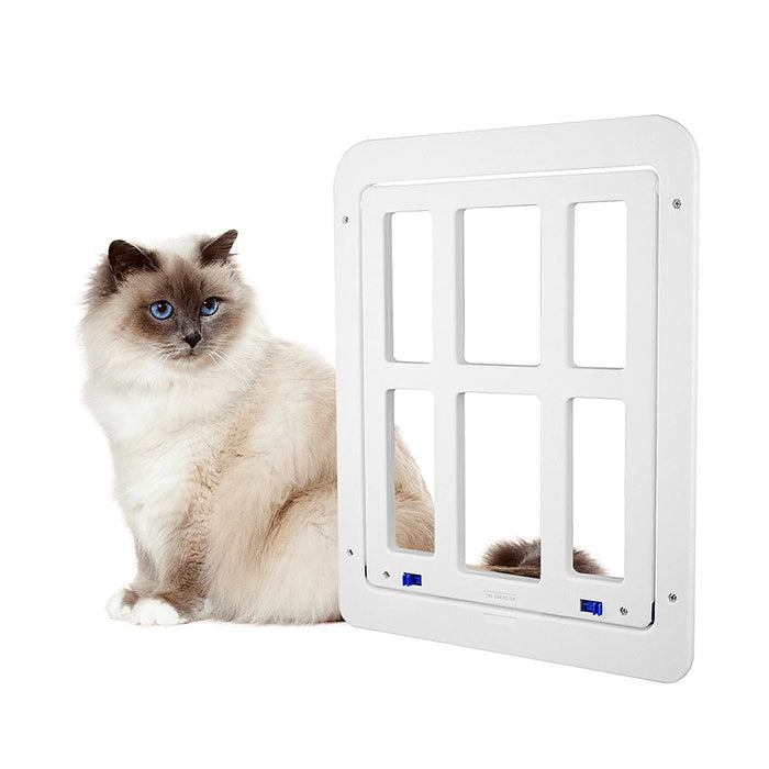Pet Screen Door Large Cat Dog Doors for Exterior Interior Doors with Magnet Lockable Flap Net Gate Patio Window for Any Animals