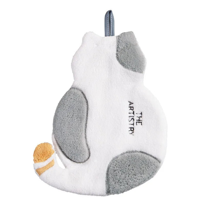 Cute Cat Hand Towel For Child Super Absorbent Microfiber Kitchen Towel High-efficiency Tableware Cleaning Towel Kitchen Tools