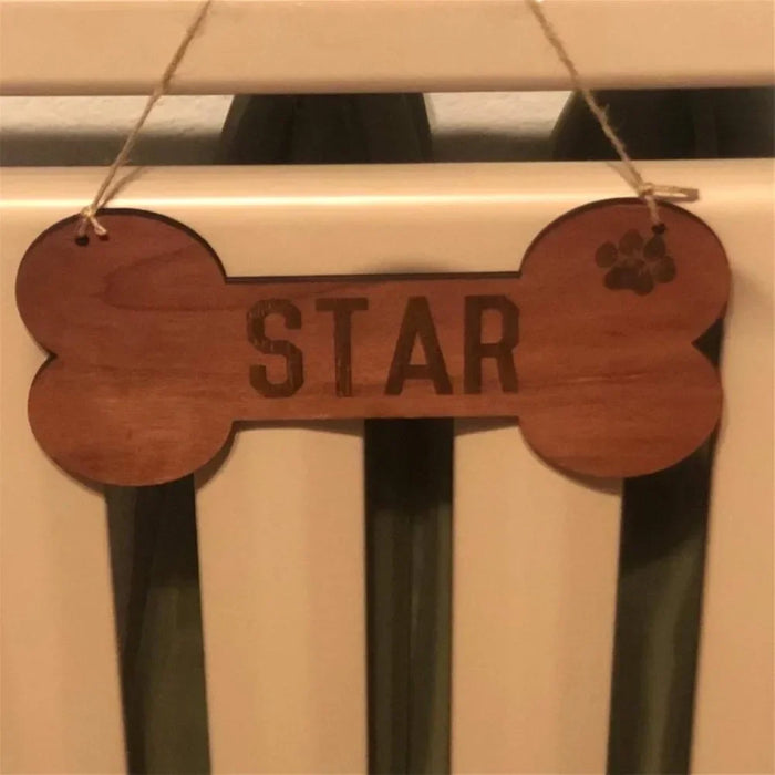 Dog Bone Wooden Blank Hanging Wood Sign, DIY Craft, Painting Project Dog Bone Wood Sign with Rope Door Wall Art, Party Decor