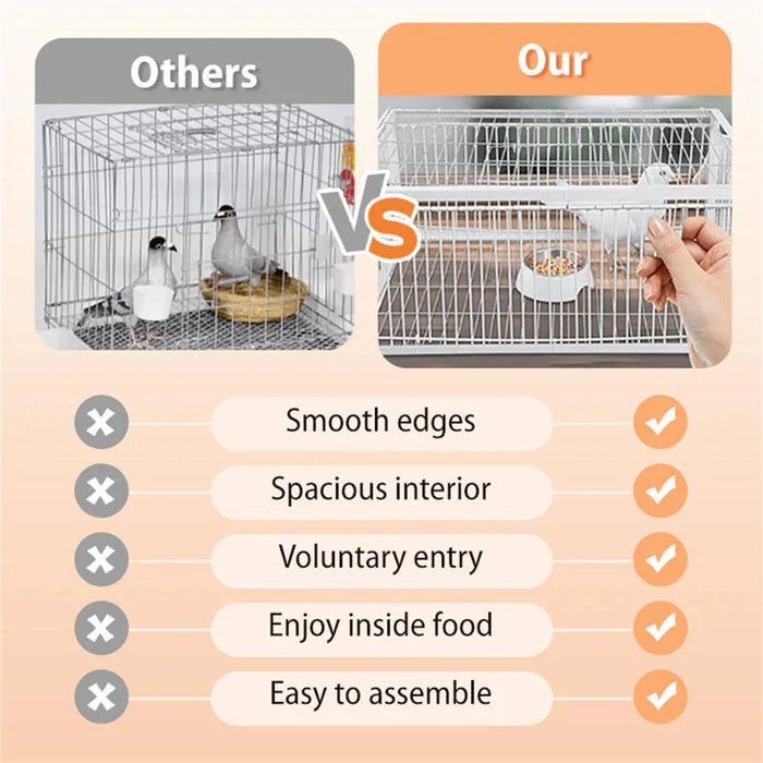 New Auto Trap Bird Cage Rabbit Cage Mouse Cage Entry Only and No Exit Thickened and Encrypted Automatic Pigeon Collecting Tool