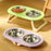 Foldable Cat Bowl Double Pet Bowl Stainless Steel Puppy Dog Feeder Water Food Bowl With Stand Feeding Dish Drinker Pets Supplies