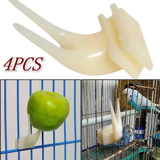 4/20pcs Bird Feeding with Fruit Forks 4 Pack Pet Supplies Plastic Food Rack Bird Feeder Outdoor Window Bird Feeder