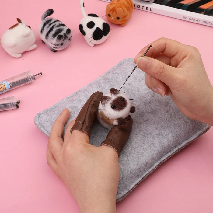 KRABALL Cat Wool Felting Non-Finished Cute Animal Material Package For Doll Toy Handmade DIY Craft For Child Gift