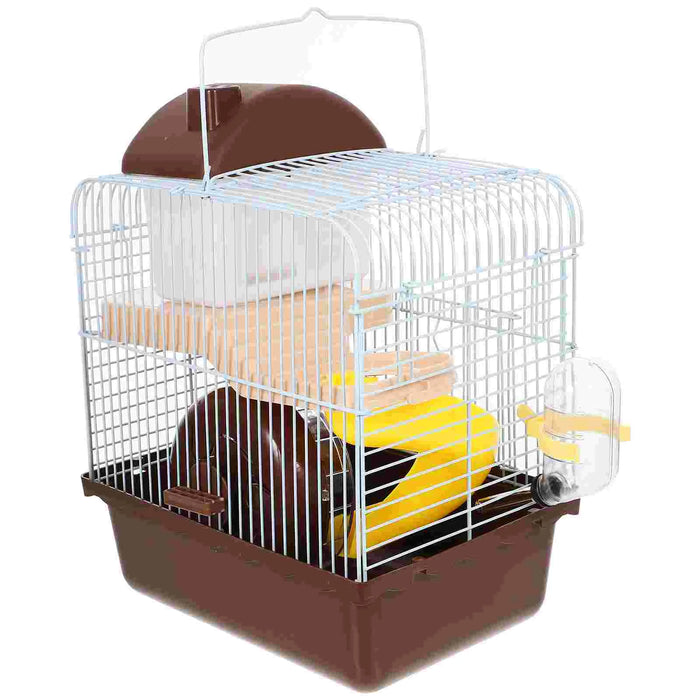 Double Layer Acrylic Pet Cage Includes Exercise Wheel Water Bottle Villa Cage For Animals Hamster House Chinchilla Habitat Home