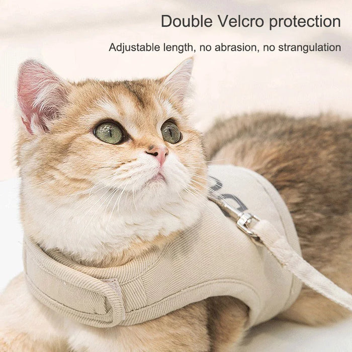 Cat Harness And Leash Set For Walking Kitten And Cats Escape Proof Kitten Harness With Breathable Lightweight Soft Mesh