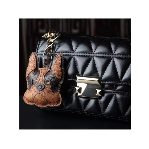 Leather Doggy Keychain Charm & Dog Lover Gift  Puppy Doggie Lover Accessories
