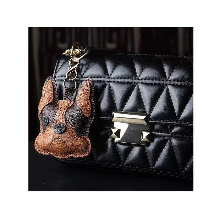Leather Doggy Keychain Charm & Dog Lover Gift  Puppy Doggie Lover Accessories