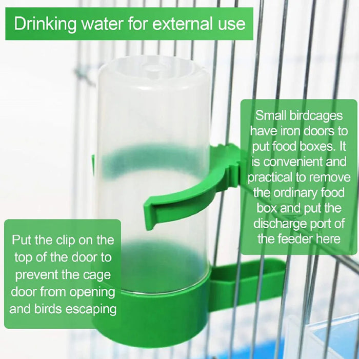 Bird Feeders Waterer Drinker With Clip For Bird Feeders Parrot Cages Water Dispenser Bottles Drinking Bowls Pet Bird Supplies
