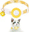 AirTag Cat Collar with Watertight  Airtag Holder and Safety Buckle, with Flower Charm & Bell for Girl Boy Cats Kitten Gatos Pet