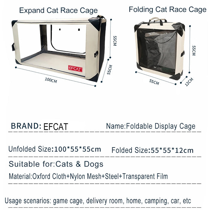 Large Cat Exhibition Cage For Show  Foldable Cattery Delivery Room Professional Cat Racing Cage