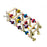 Wooden Parrot Hanging Rainbow Hammock training Ladder Toys With Bells Bird Cage Pet Accessories For Large Small Birds