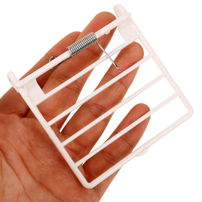 3pcs Plastic Bird Cages Accessories Cages Fittings Replacement Door Accessory With Spring Wires Plastic Supply Feeder