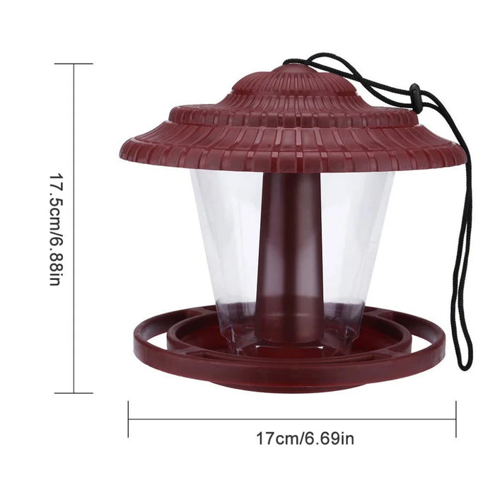 Hanging Wild Bird Feeder Outdoor Pet Food Dispenser Multiple Holes Bird Feeder Automatic Foot Feeding Tool for Flying Animals