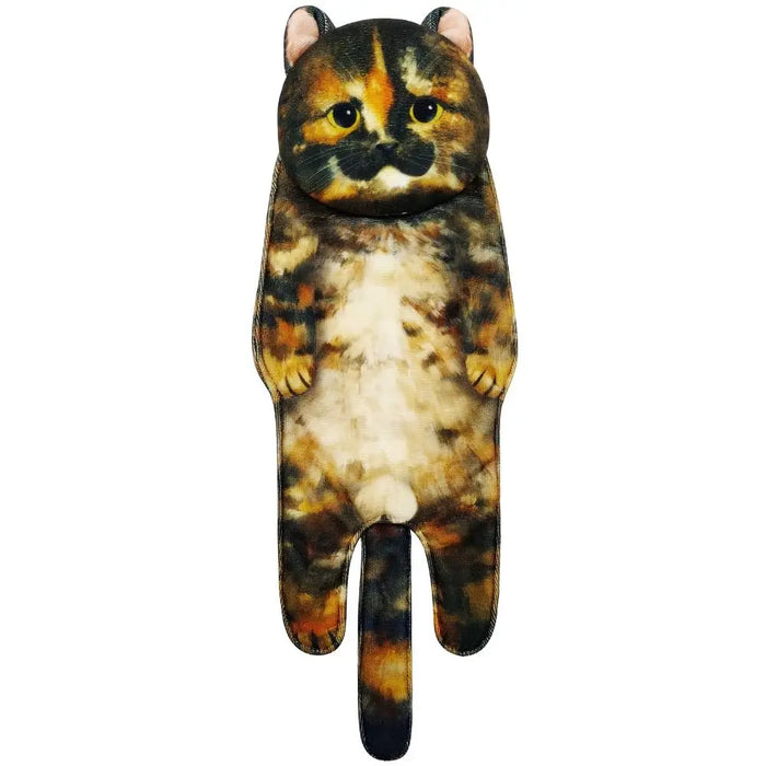 Cute Cat Hand Towel Cute Cat Decor Hanging Washcloths Funny Housewarming Face Towels For Bathroom Kitchen Cats Lovers