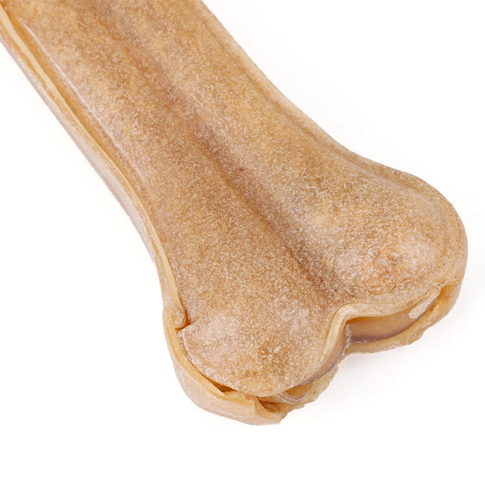 8 Inch Cowhide Bone Non-Toxic Creative Dog Chews Toys Anti-bite Leather Chew Bone Indestructible for Small Medium Large Dog