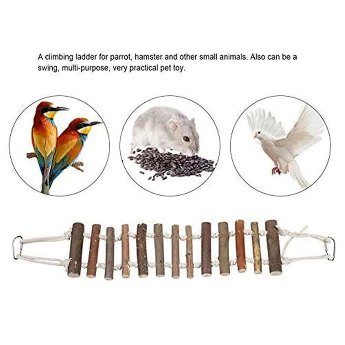 Bird Perch Stand Toys Large Birds Rat Mouse Wooden Stand Bird Parrot Ladder