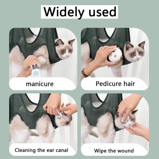 Pet Cat Dog Grooming Nail Cutting Anti Scratch Bite Fixed Bag Bath Trimming Restraint Bag Beauty Hammock Hanging Pet Supplies