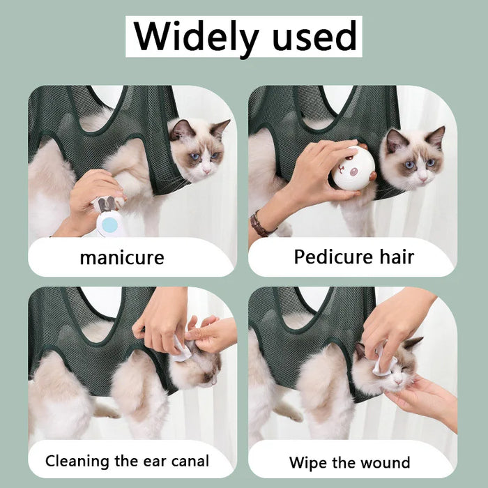 Pet Cat Dog Grooming Nail Cutting Anti Scratch Bite Fixed Bag Bath Trimming Restraint Bag Beauty Hammock Hanging Pet Supplies