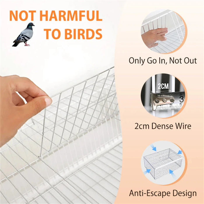 New Auto Trap Bird Cage Rabbit Cage Mouse Cage Entry Only and No Exit Thickened and Encrypted Automatic Pigeon Collecting Tool