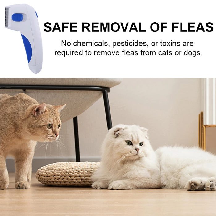 Safe Electric Flea Zapper Comb for Pets - Chemical-Free Solution for Flea Removal