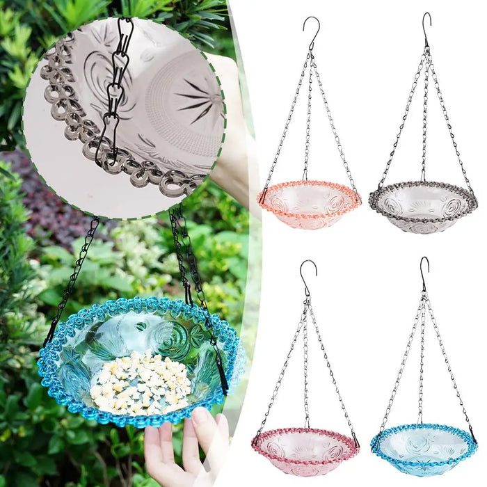 1 PCS Brand New High-end up Bird Feeder Outdoor Hanging Bird Feeder Hanging Bird Bath Garden Patio Decoration Accessories