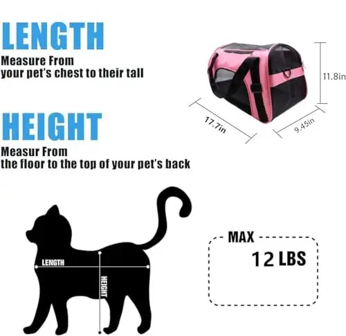 Cat Bags Portable Dog Carrier Bag Mesh Breathable Carrier Bags for Small Dogs Foldable Cats Handbag Travel Pet Bag Transport Bag