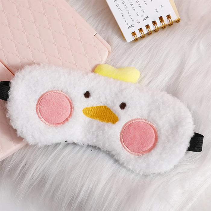 Cartoon Cute Plush Sleeping Eye Covers Sort Frog Dog Sleep Night Dream Lightproof Eye Mask for Children to Sleep Better