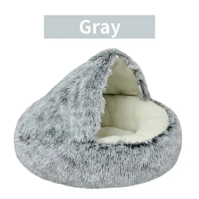 Semi Enclosed Pet Sleep Bags Long Round Cat Cushion Soft Plush 2 In 1 Warms Cats Beds Simple Comfort Warm Puppy Sleeping Nest