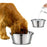 Stainless Steel Dog Feeders 20cm 24cm 28cm 30cm Round Water Food Bowl for Small Medium Large Dogs Pet Supplies