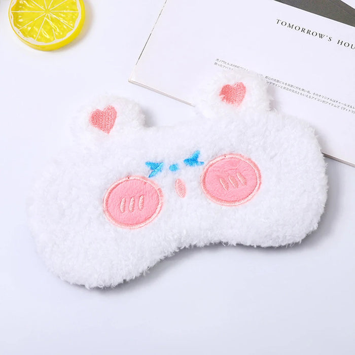 Cartoon Cute Plush Sleeping Eye Covers Sort Frog Dog Sleep Night Dream Lightproof Eye Mask for Children to Sleep Better